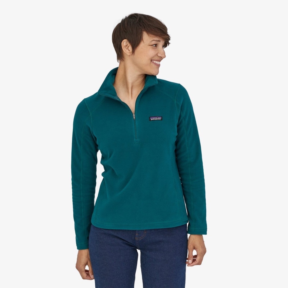 Patagonia Women's Teal Quarter-Zip Sweater
